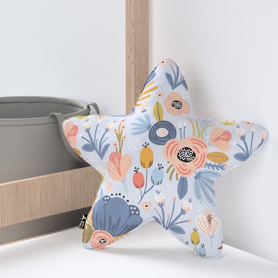 Poduszka Lucky Star, niebieski, 52x15x52cm, Magic Collection