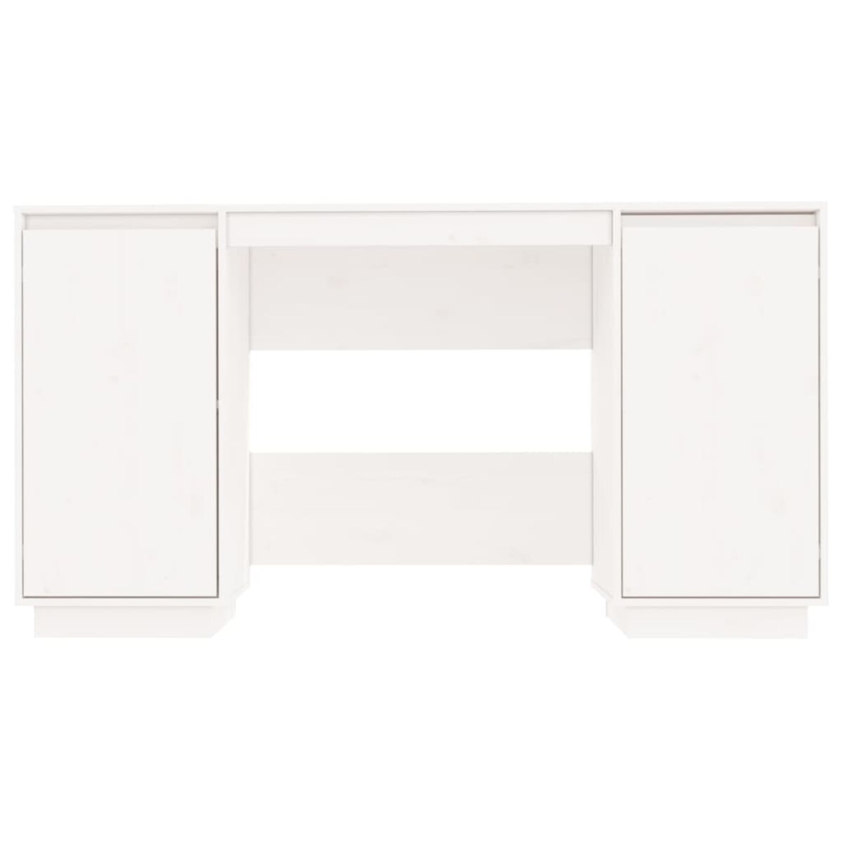 vidaXL Biurko, białe, 140x50x75 cm, lite drewno sosnowe