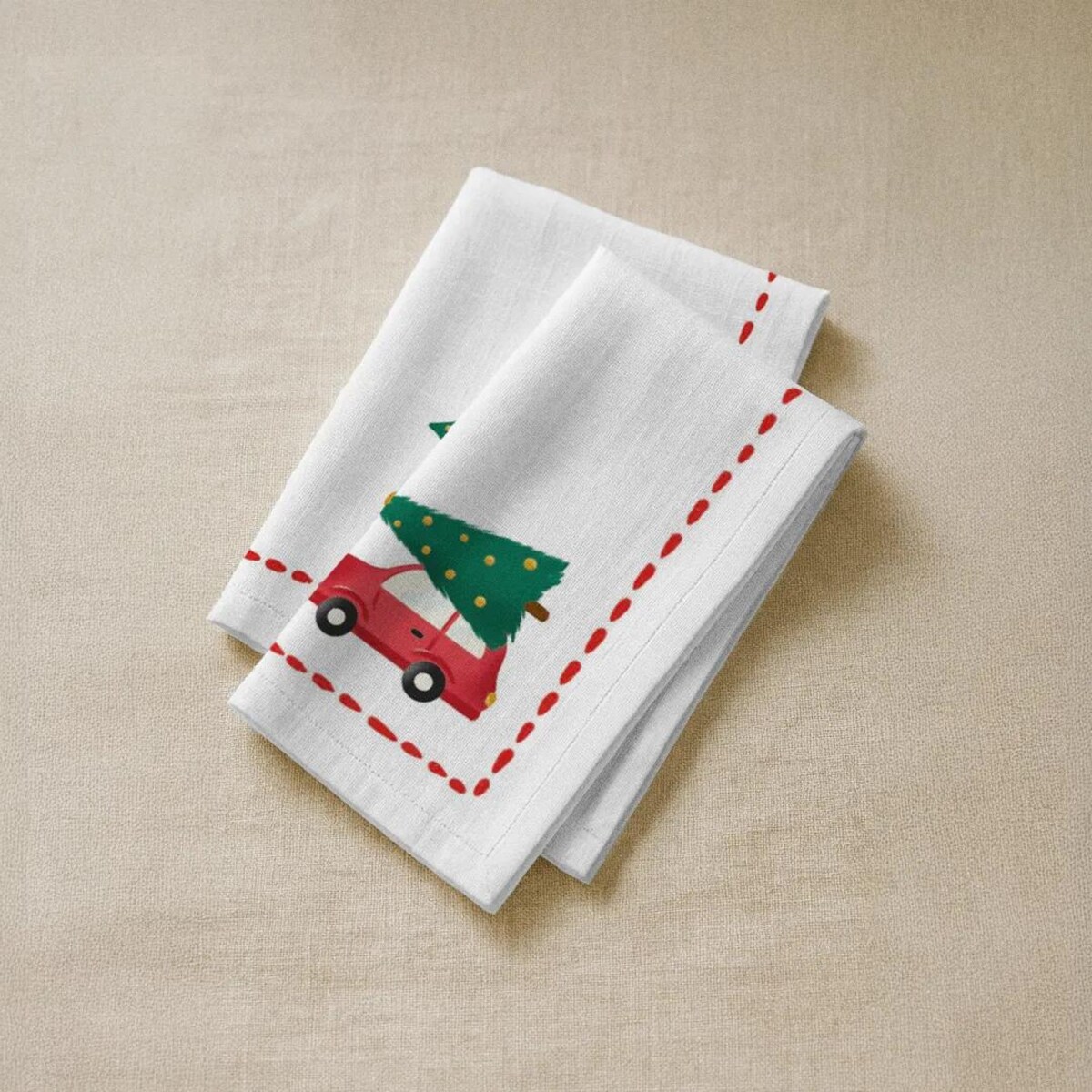 Serwetki świąteczne - Minimalistyczny samochód (2szt.)