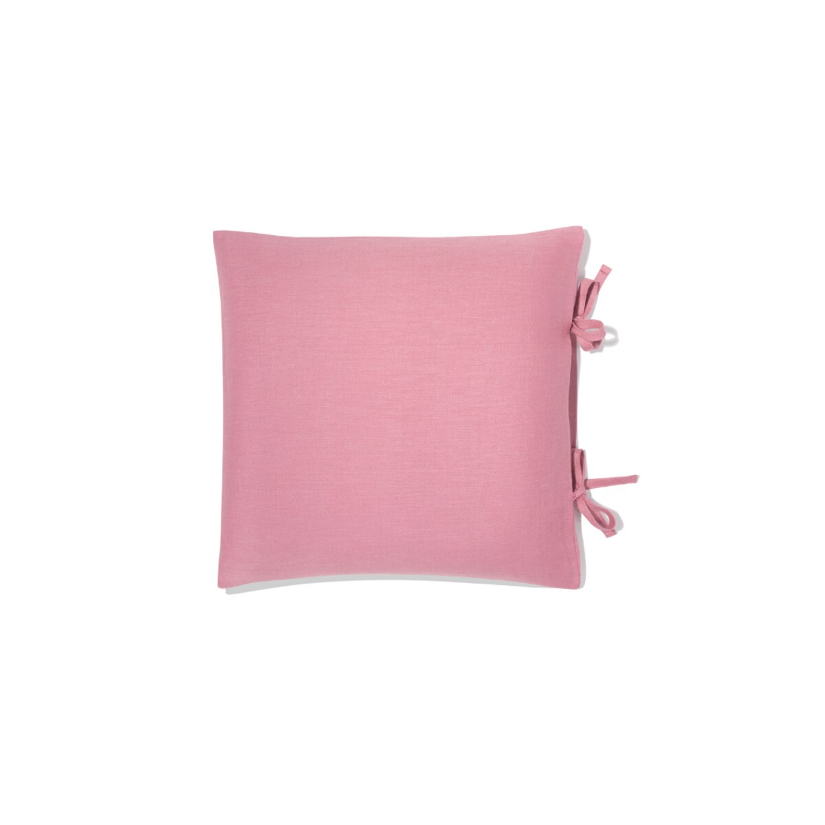 Poszewka lniana 40x40 różowa
