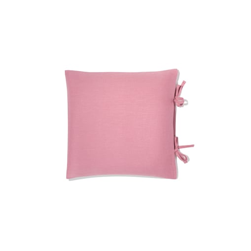 Poszewka lniana 40x40 różowa