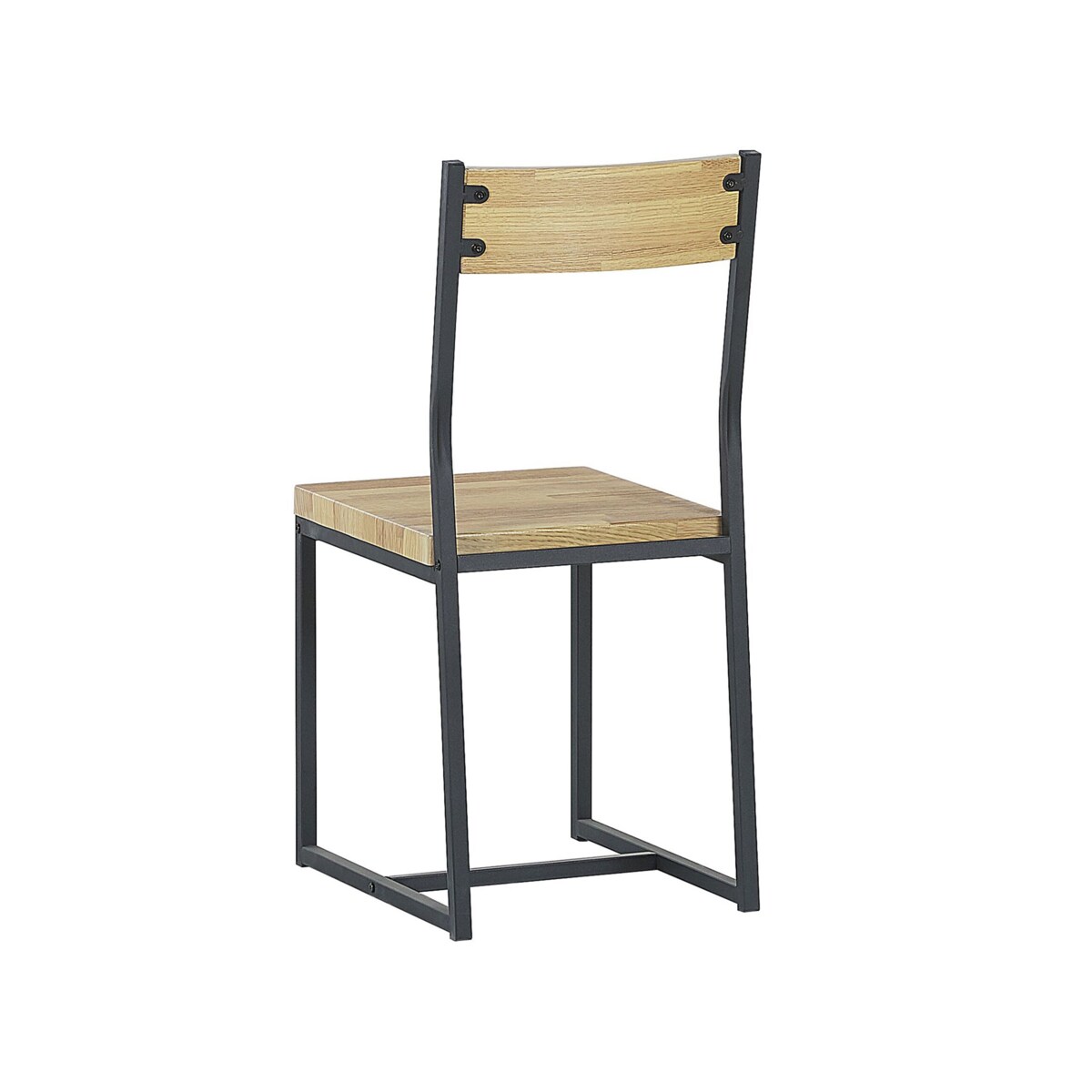 Zestaw do jadalni stół 2 krzesła i ławka jasne drewno z czarnym FLIXTON