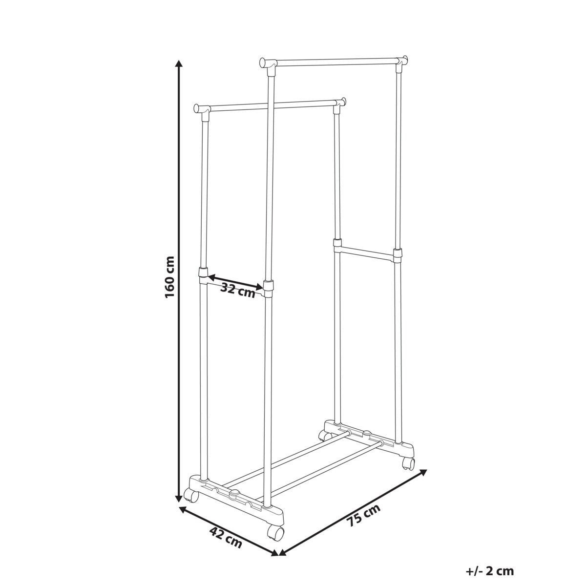 Wieszak stojący czarny GILMER