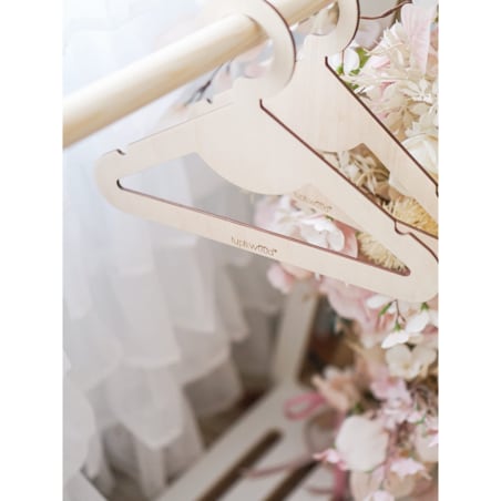 MINI garderoba szafa wieszak montessori + 5 drewnianych wieszaczków