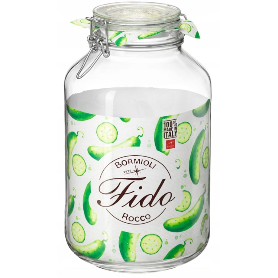 SŁOIK HERMETYCZNY na ŻYWNOŚĆ grzyby FIDO 5 L BORMIOLI kiszonki weki klips