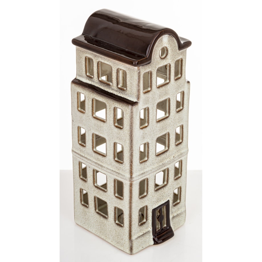 Domek kamienica LED 26x10x11 cm BALAY brązowy