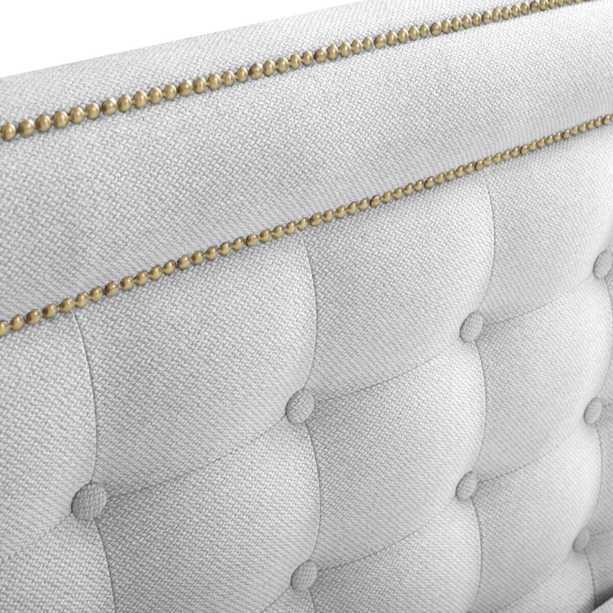 Łóżko tapicerowane BALFORD 140x200 z pojemnikiem, Jasny Szary, tkanina Megan 364