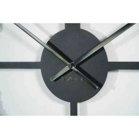 Metalowy czarny zegar ścienny z Mchem 50cm