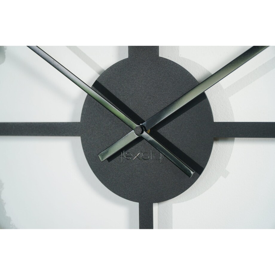 Metalowy czarny zegar ścienny z Mchem 50cm