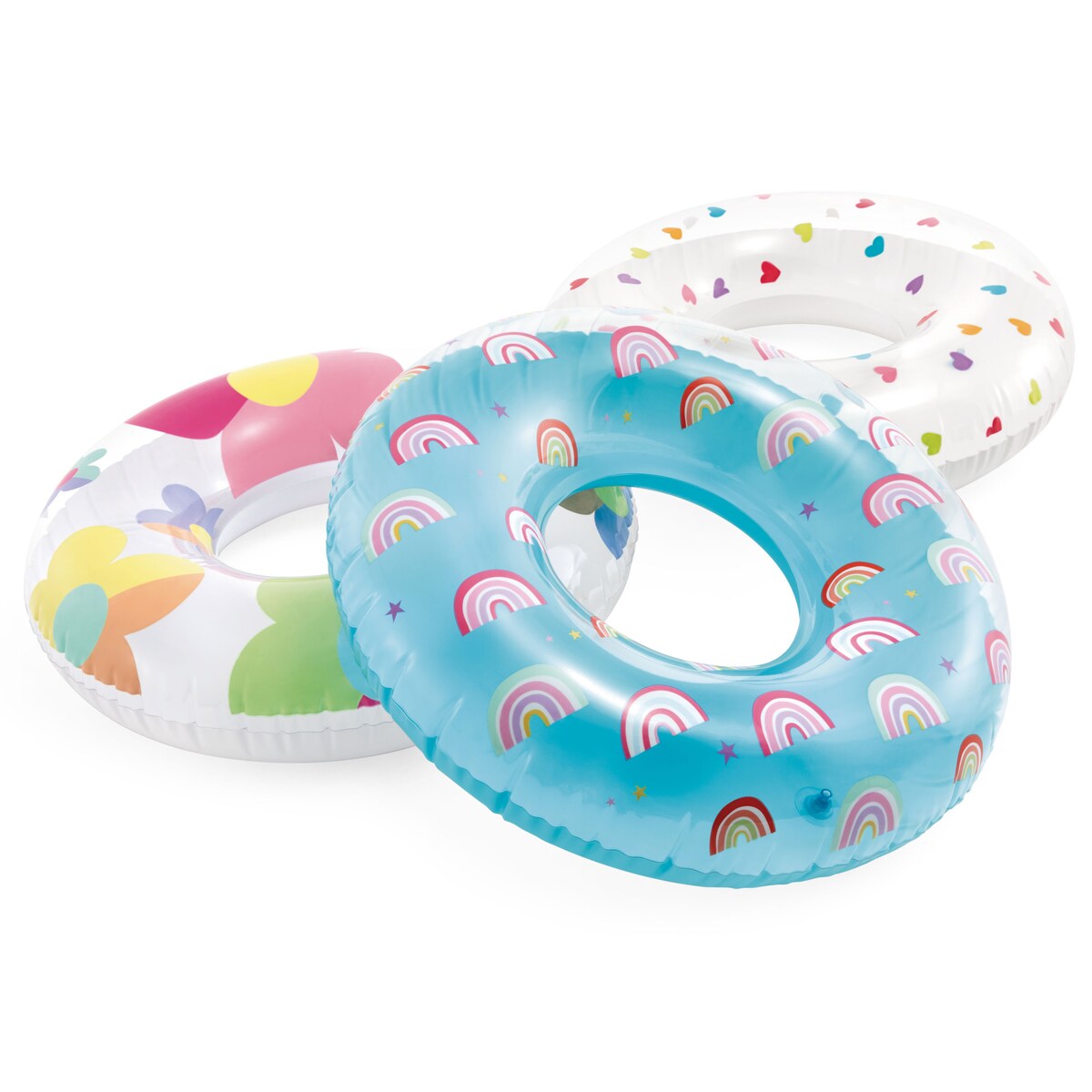 Koło dmuchane plażowe do pływania kwiatki 81 cm Intex 59259-02