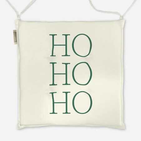 Poduszka świąteczna na krzesło - HO HO HO - zielone