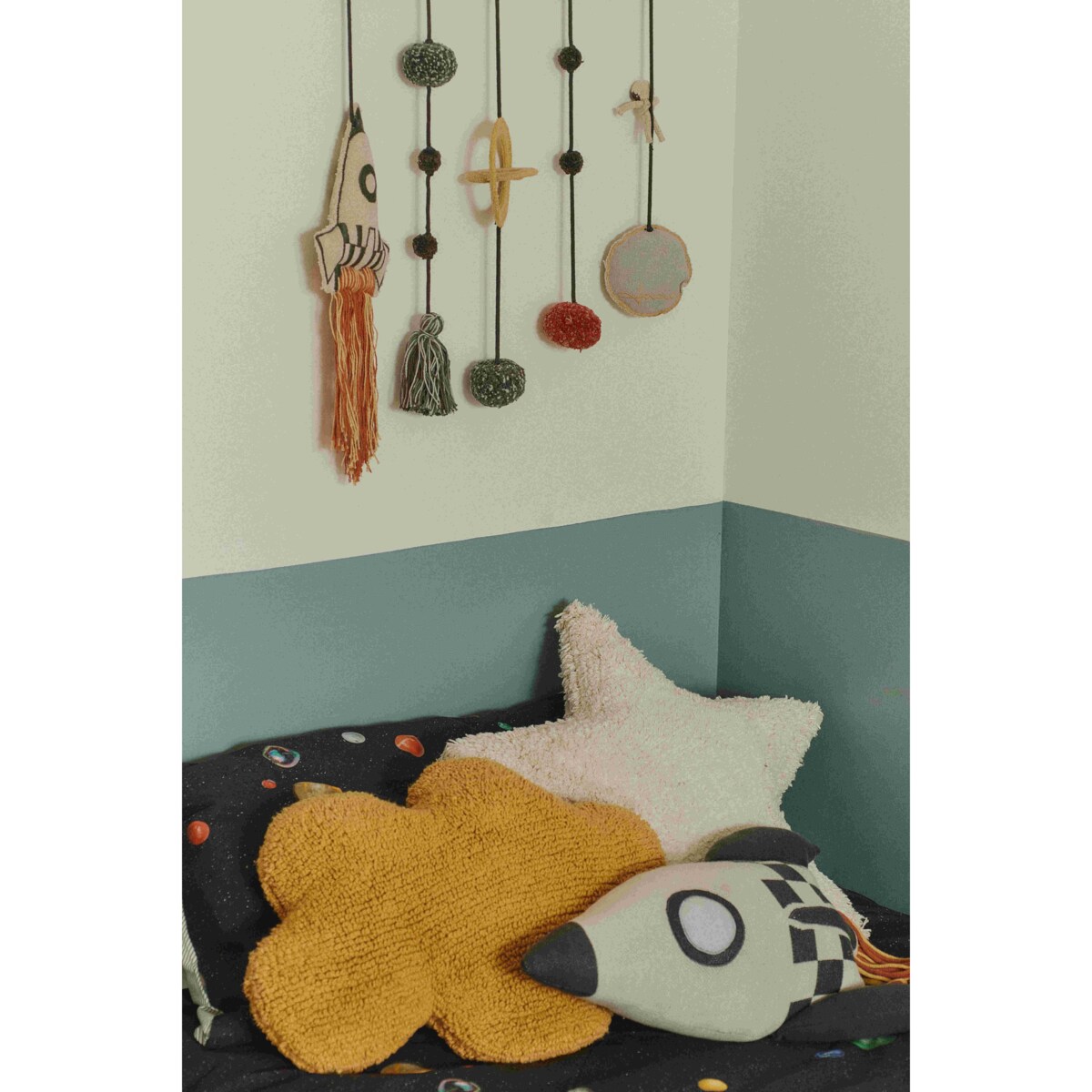 Poduszka rakieta Rocket M,  "Mom, I want to be an astronaut" Lorena Canals