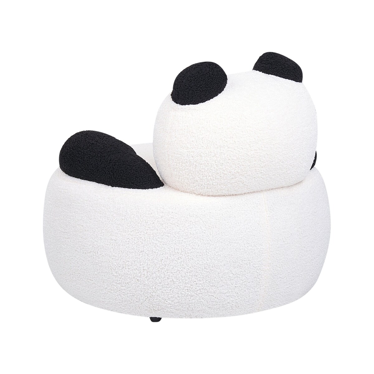 Fotel dziecięcy boucle panda biały z czarnym VIBY