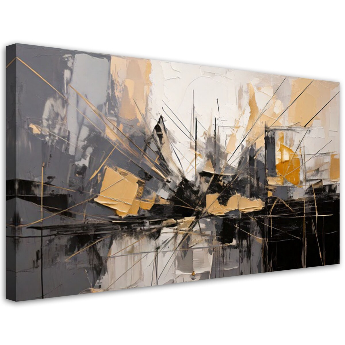 Feeby Obraz, Abstrakcja Miejska Nowoczesna 120x60