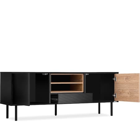 KONSIMO LOFTY Szafka RTV w stylu loft z półkami