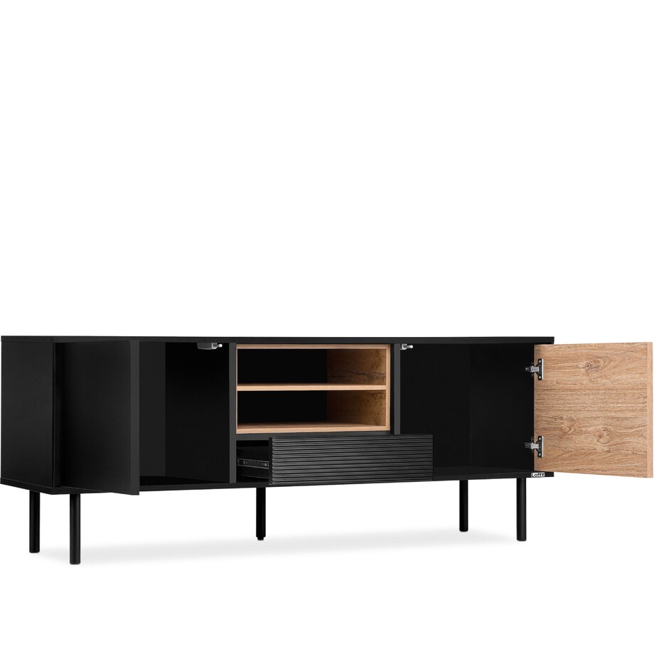 KONSIMO LOFTY Szafka RTV w stylu loft z półkami