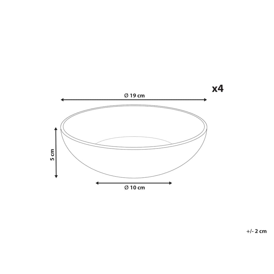 Zestaw 4 głębokich talerzy COSTMARY Kamionka Szary