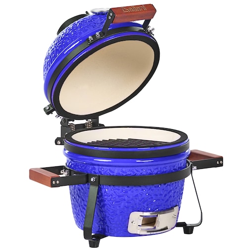 Mini grill węglowy KAMADO Ceramika Niebieski