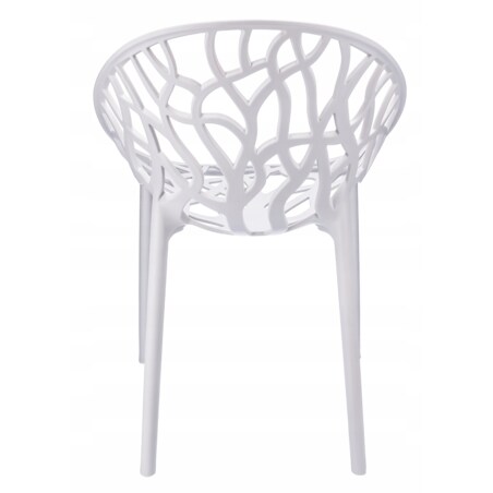 Krzesło eleganckie plastikowe ALBERO białe