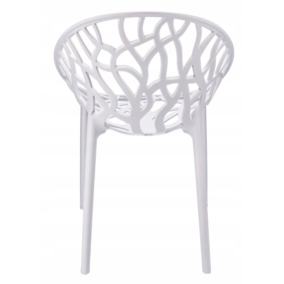Krzesło eleganckie plastikowe ALBERO białe