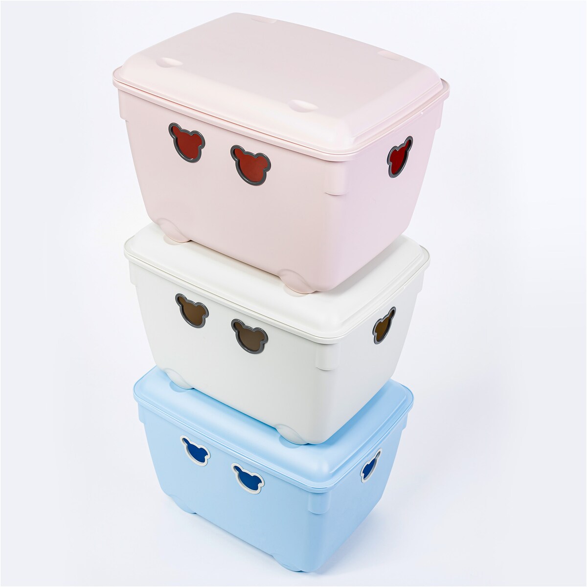 Pojemnik Plastikowy Na Zabawki 40 L Duży Miś Biały