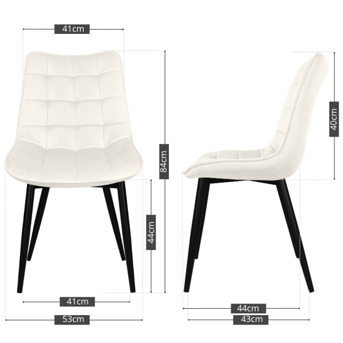 Krzesło tapicerowane welurowe pikowane do salonu jadalni beżowe