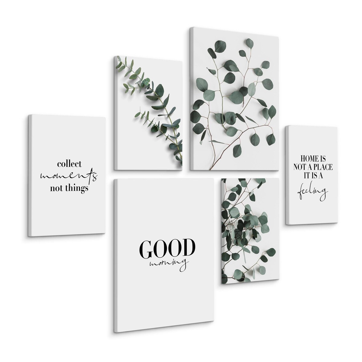 Zestaw Obrazów Drobne Liście EUKALIPTUSA 90x80cm