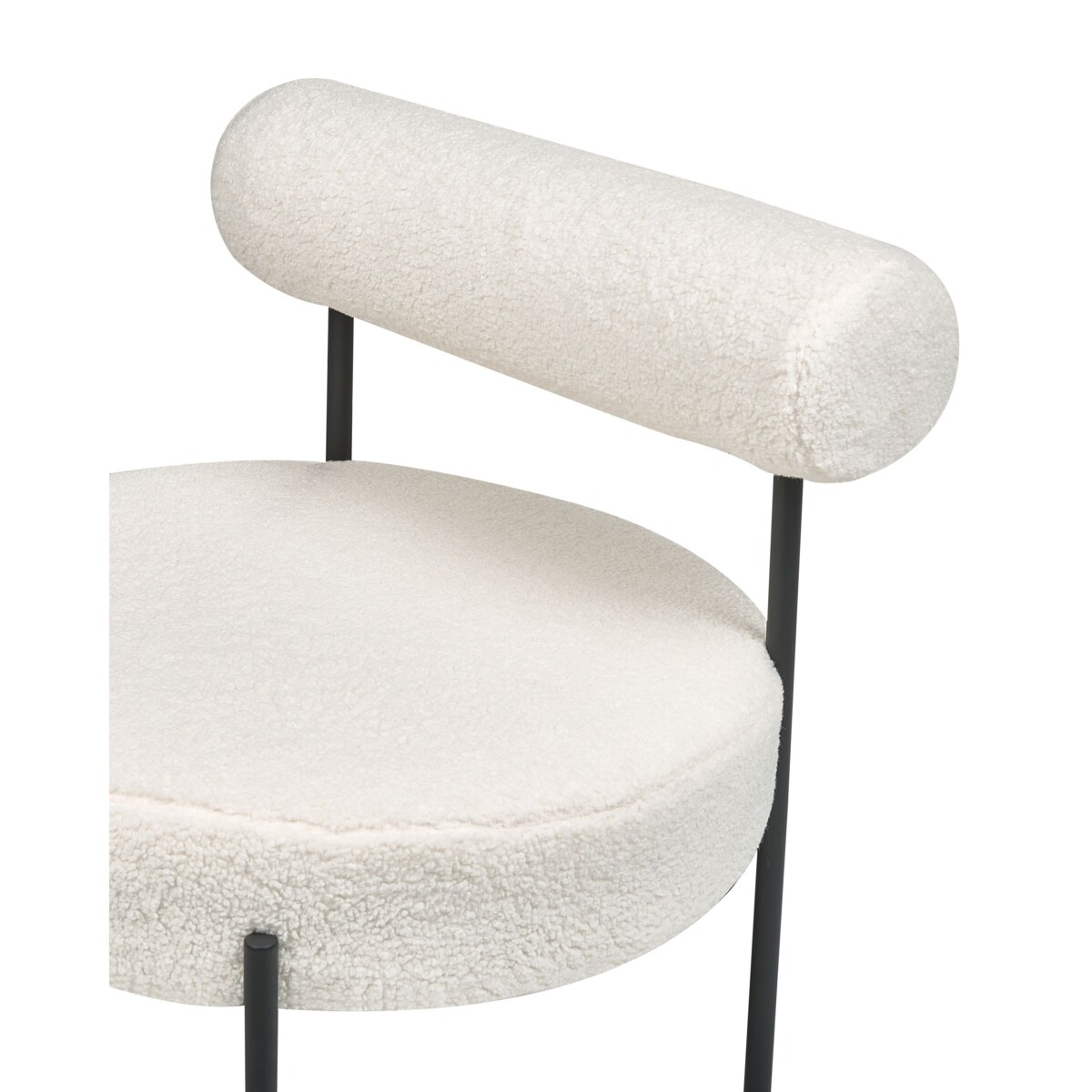 Fotel boucle biały ALPHA