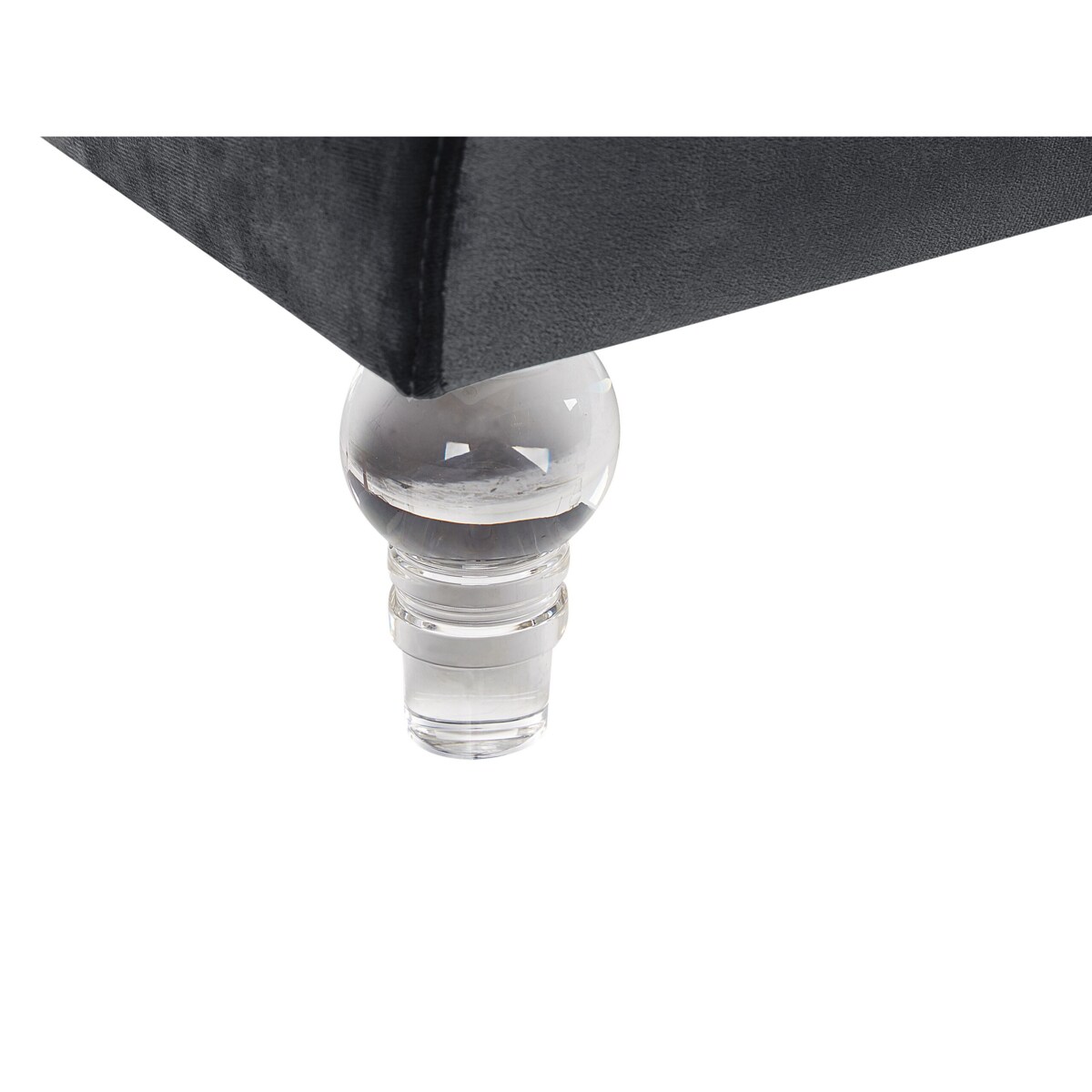 Sofa 3-osobowa welurowa czarna ARVIKA