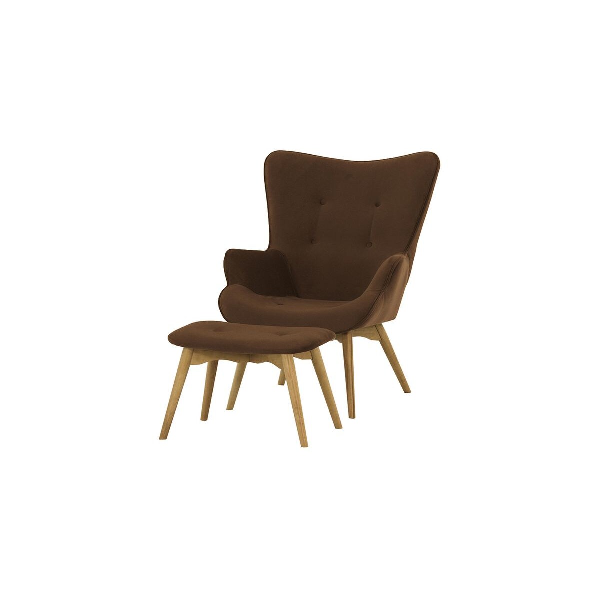 Fotel z podnóżkiem Ducon Velvet-Kronos 6