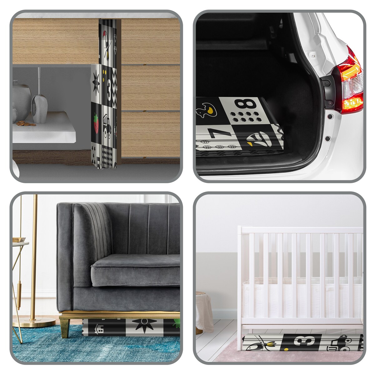 Mata piankowa edukacyjna składana dla dzieci duża 180x200 pianka xpe Nukido