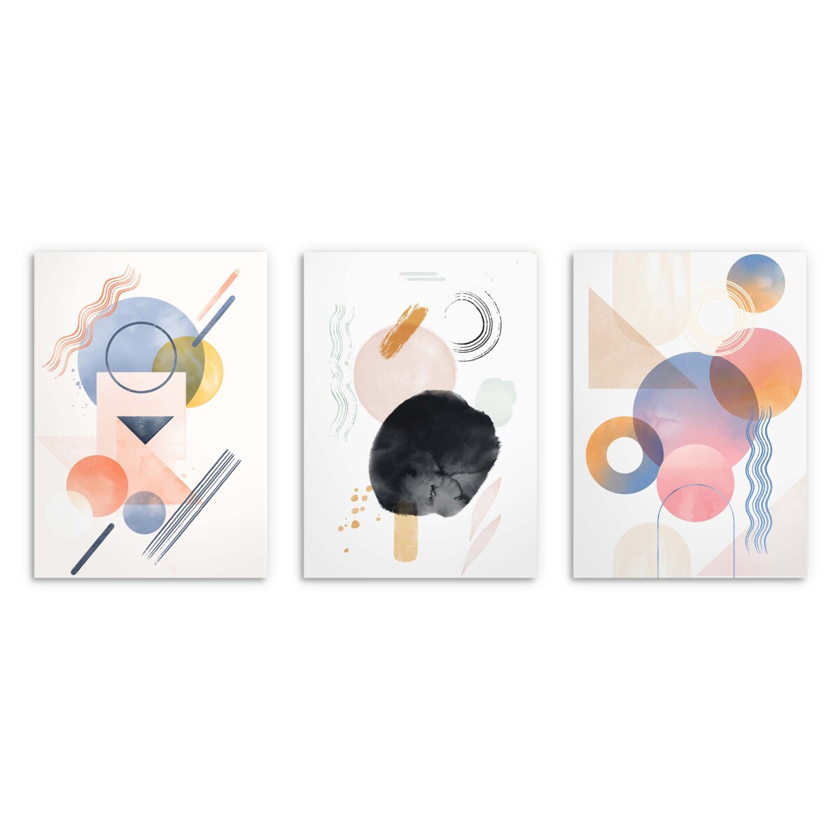 Nowoczesne Obrazy Plakaty ścienne Pastelowa dekoracja na ścianę Abstrakcja