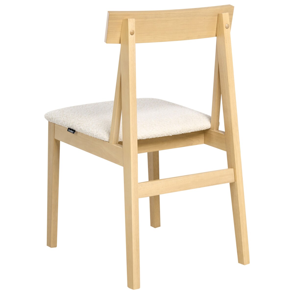 Zestaw 2 krzeseł do jadalni ISLE Drewno Jasny brąz/ beżowy