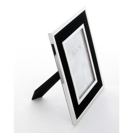 Ramka srebrno-czarna na zdjęcie 27x22 cm SILVINA