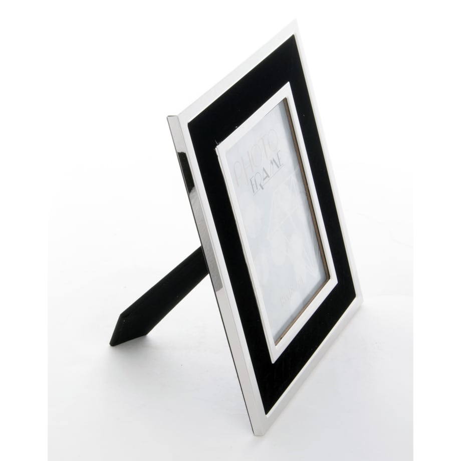 Ramka srebrno-czarna na zdjęcie 27x22 cm SILVINA