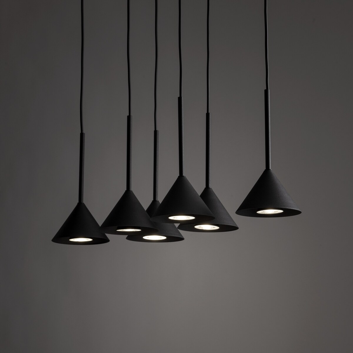 Lampa wisząca CONO BLACK MINI 10306 TK Lighting czarna 6xGU10 nowoczesna loft regulowana wysokość