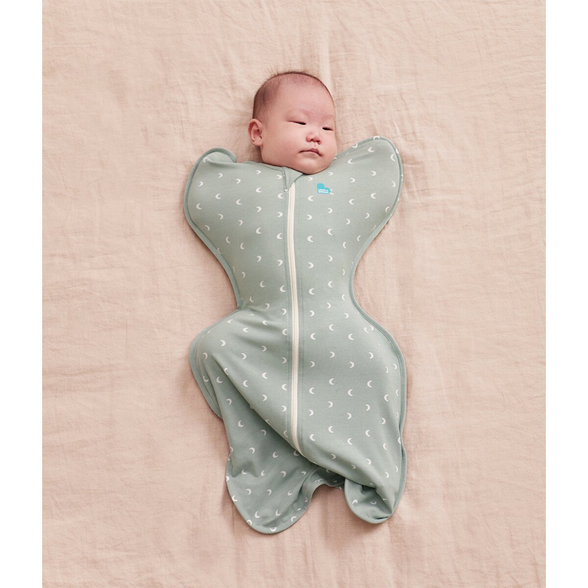 Otulacz Swaddle UP - rozmiar S - oliwkowy księżyce - ETAP 1 - TOG 1