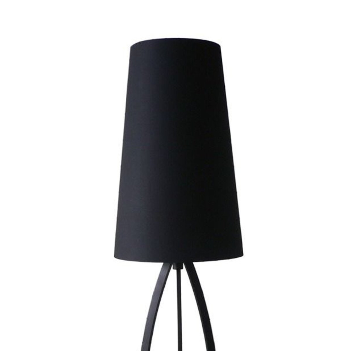 Abażurowa lampa podłogowa Lorita nowoczesna do salonu stojąca czarna