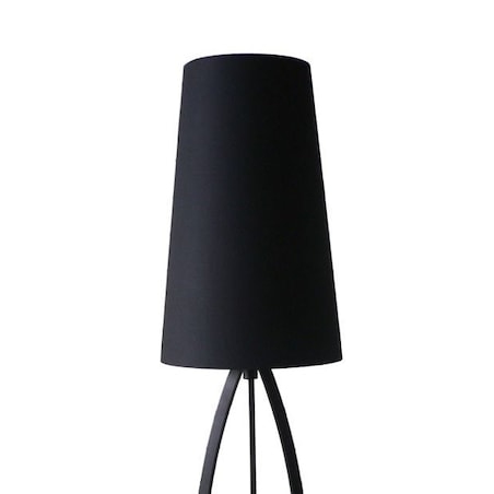 Abażurowa lampa podłogowa Lorita nowoczesna do salonu stojąca czarna