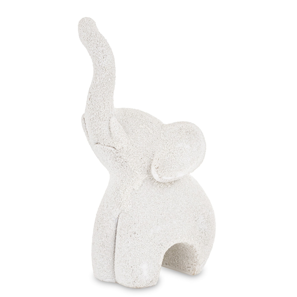 Dekoracja - figurka 14x5,5x10 cm ELEFANTI - słonik z podniesioną trąbą