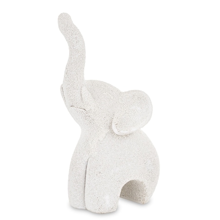 Dekoracja - figurka 14x5,5x10 cm ELEFANTI - słonik z podniesioną trąbą