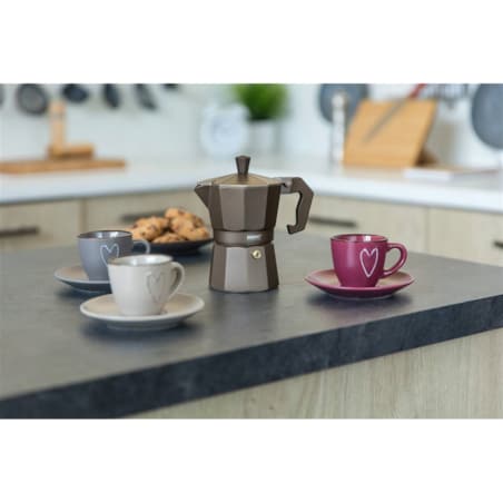 KAWIARKA ZAPARZACZ MOCNEJ KAWY 6 filiżanek BRĄZOWY NA PREZENT espresso