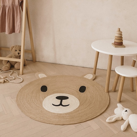 Dywan do pokoju dziecięcego Ø 117 cm ORSO BRUNO