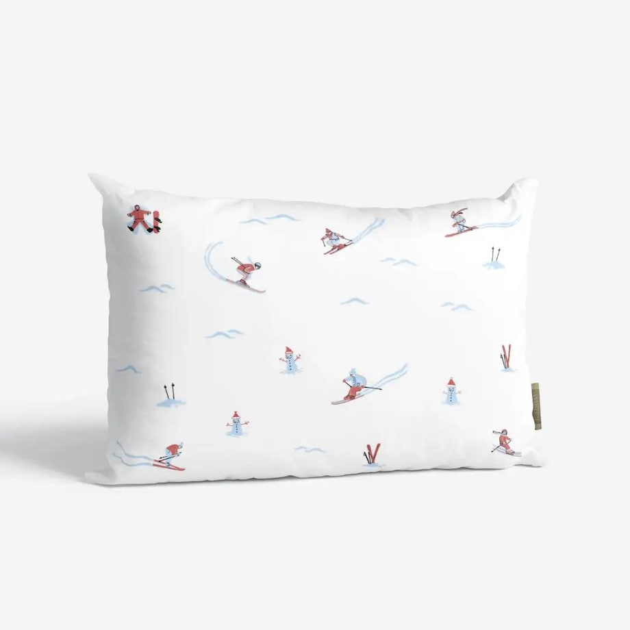 Poduszka świąteczna -Narciarze