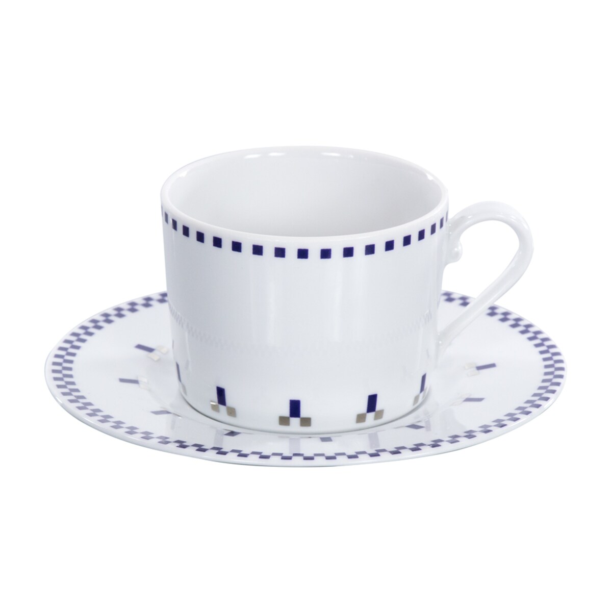 Zestaw filiżanek ze spodkami dla 6 osób 12 el. Folk Fusion Norwegia G831