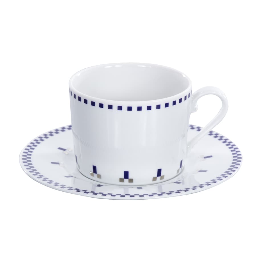 Zestaw filiżanek ze spodkami dla 6 osób 12 el. Folk Fusion Norwegia G831