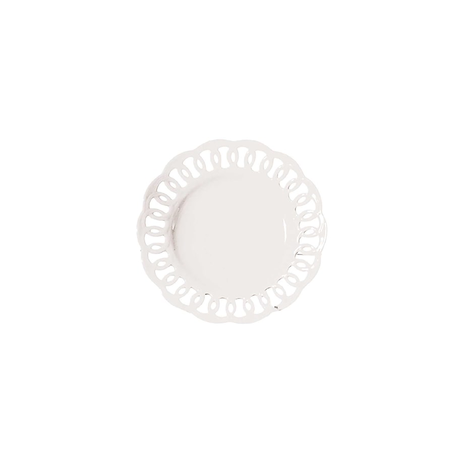 Rzeźbiony talerz Firenze - Biały, 10 cm