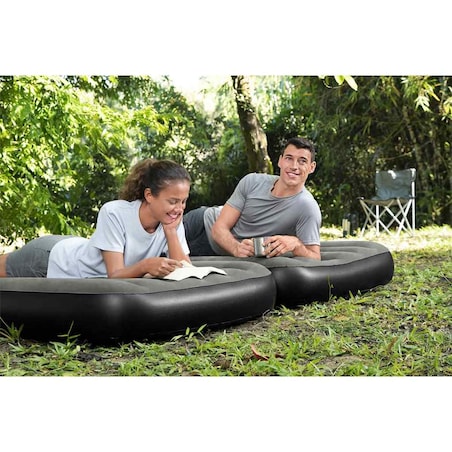 Bestway Nadmuchiwany materac 3-w-1, czarno-szary, 188x99x25 cm