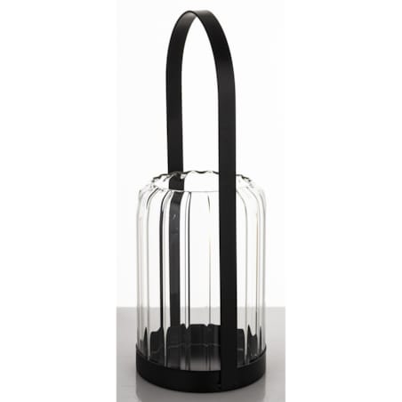 Lampion szklany z metalem 34x13x13 cm CORA