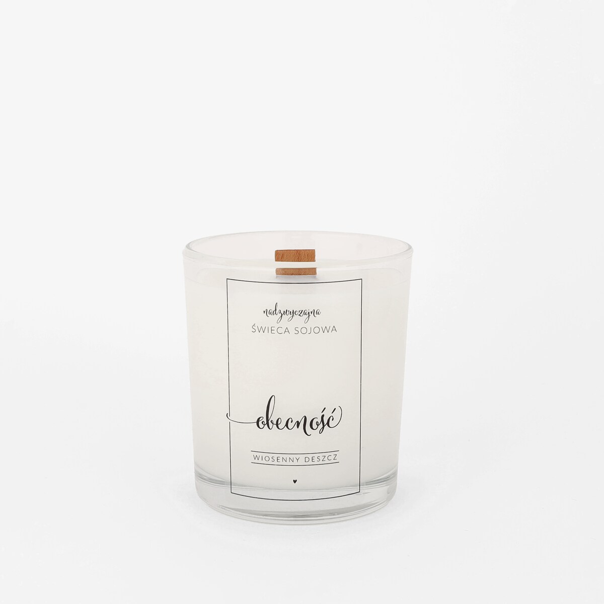 Świeca sojowa w szklance 180 ml - Obecność WIOSENNY DESZCZ